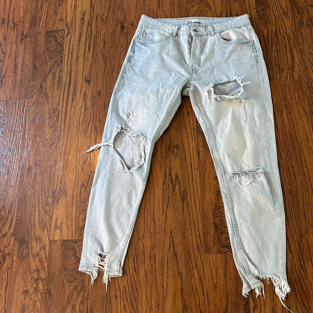 Zara Blue Straight Leg Jeans